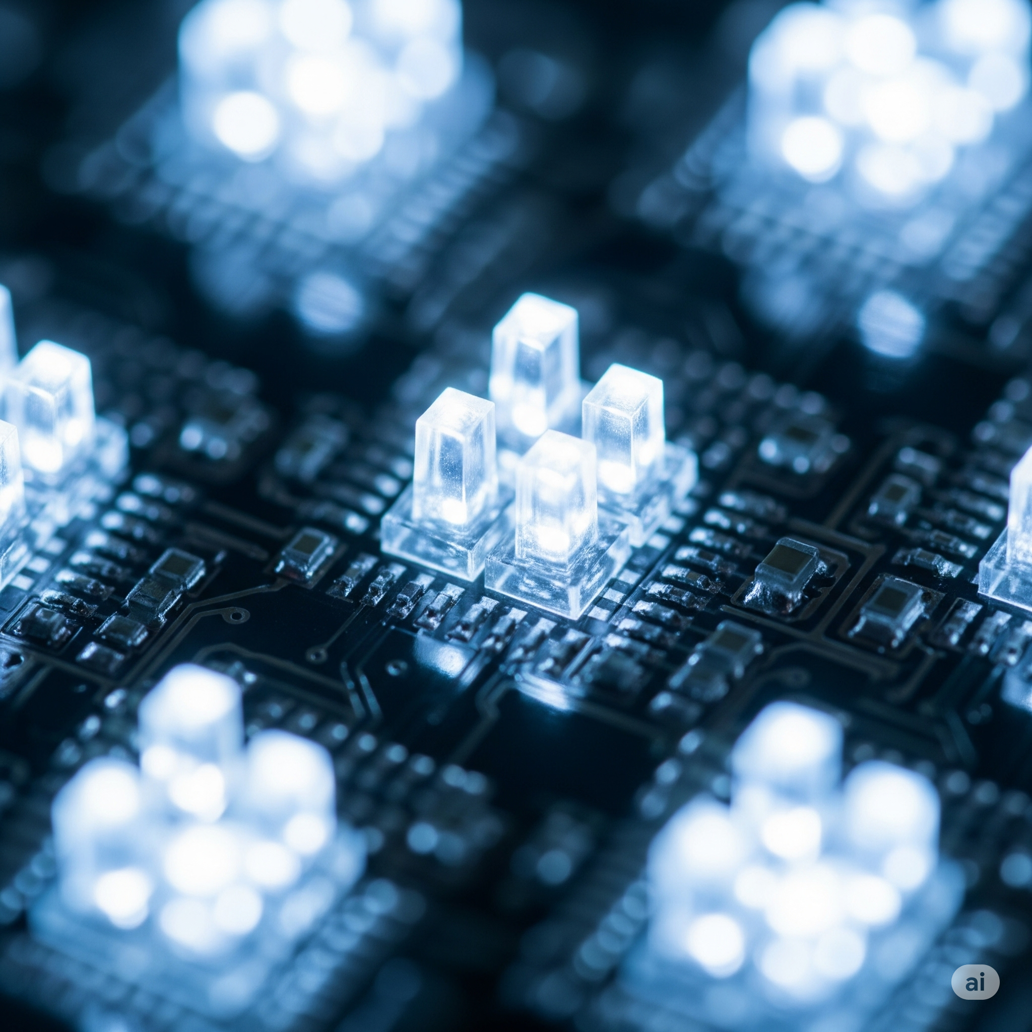 Futuristic smart city lighting